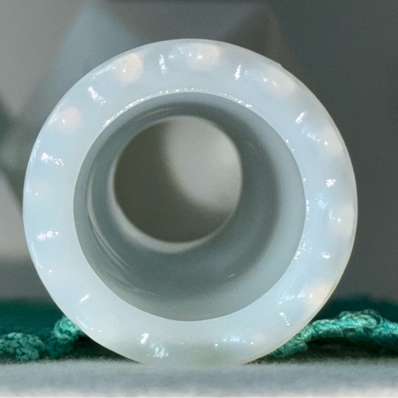 Vintage Milk Glass White Geometric Vases - Set‎ of 2 8.5 inches tall - Picture 7 of 9